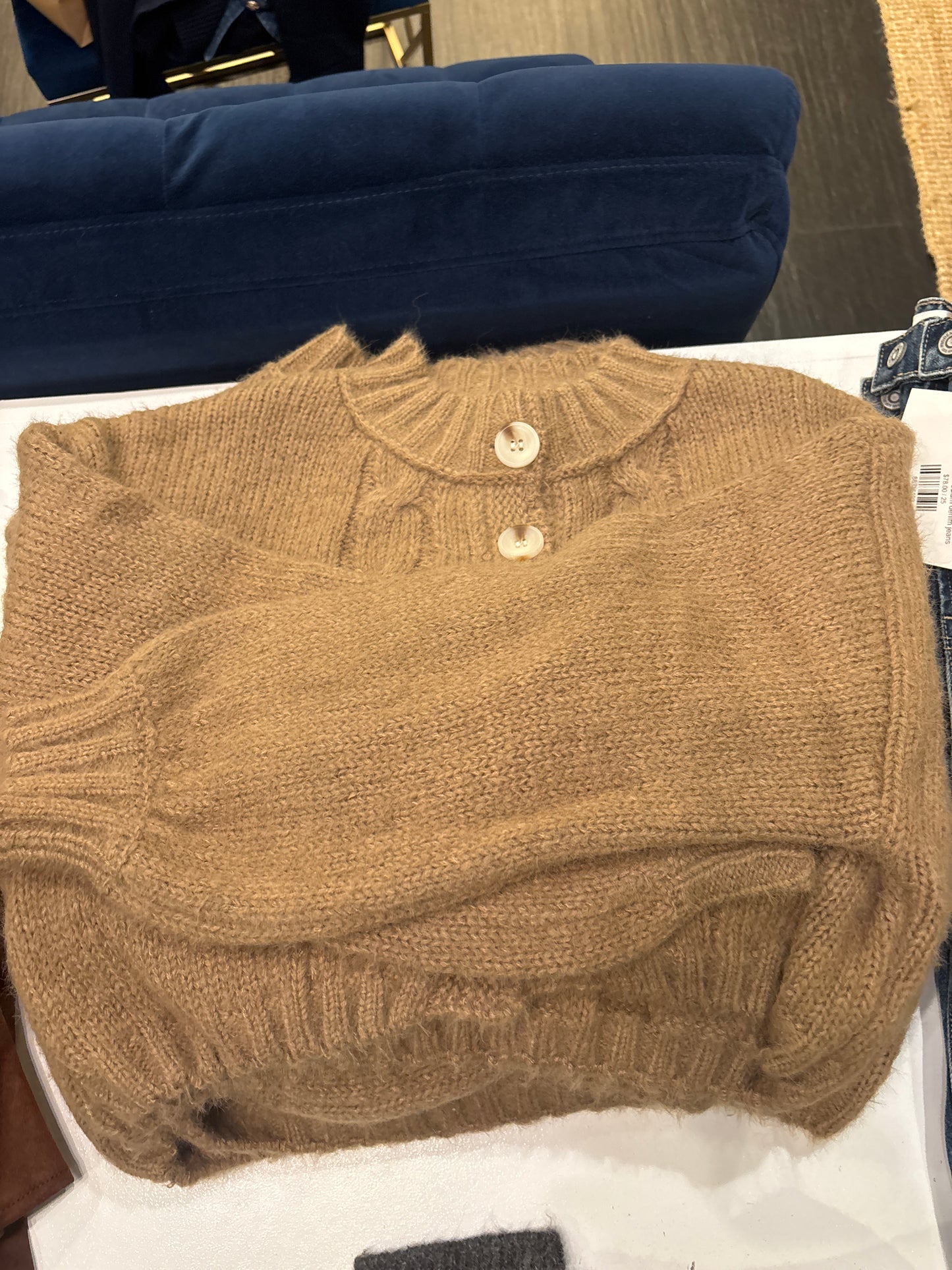 Tan button down sweater