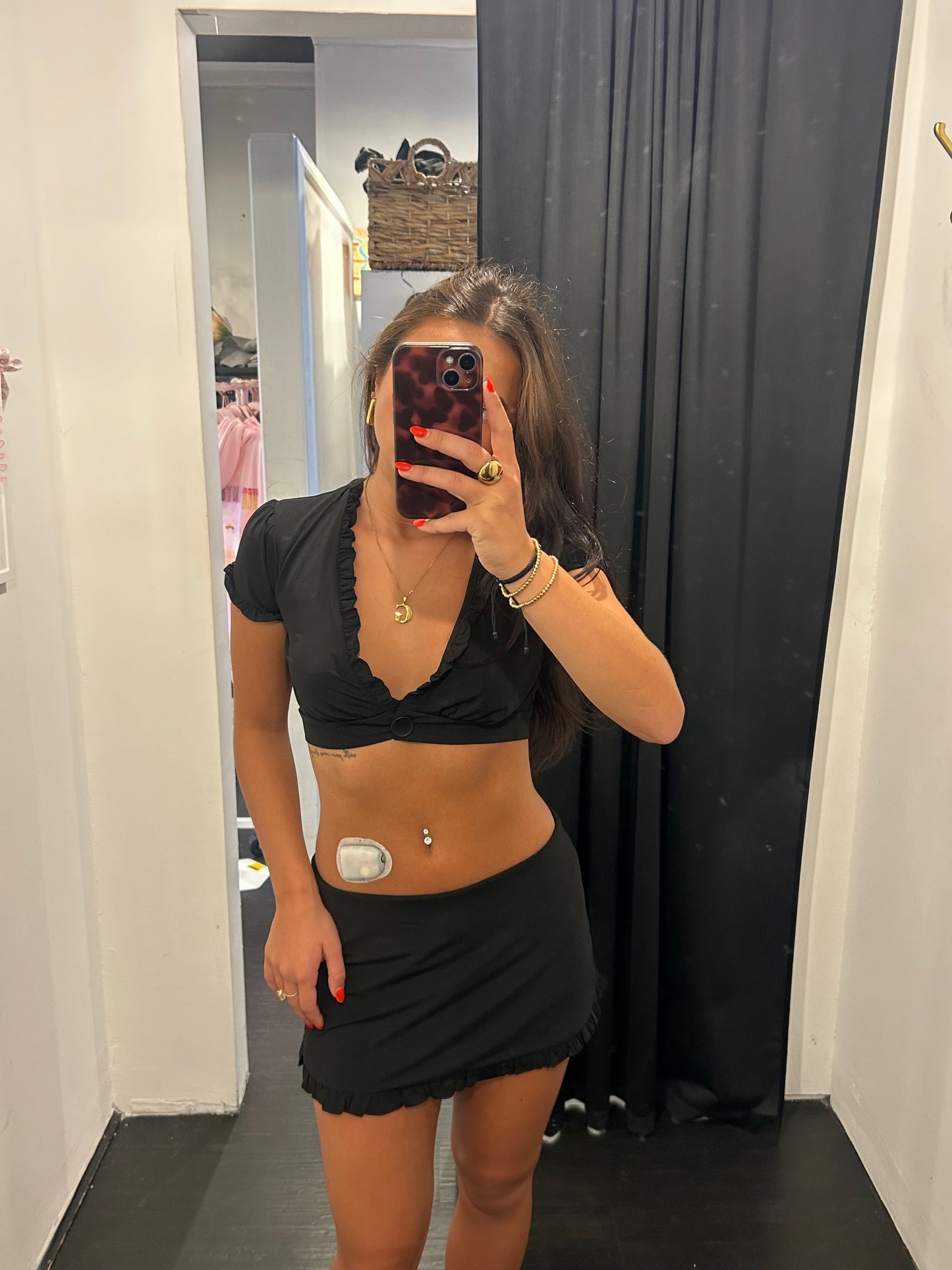 After hours Black Skirt Set