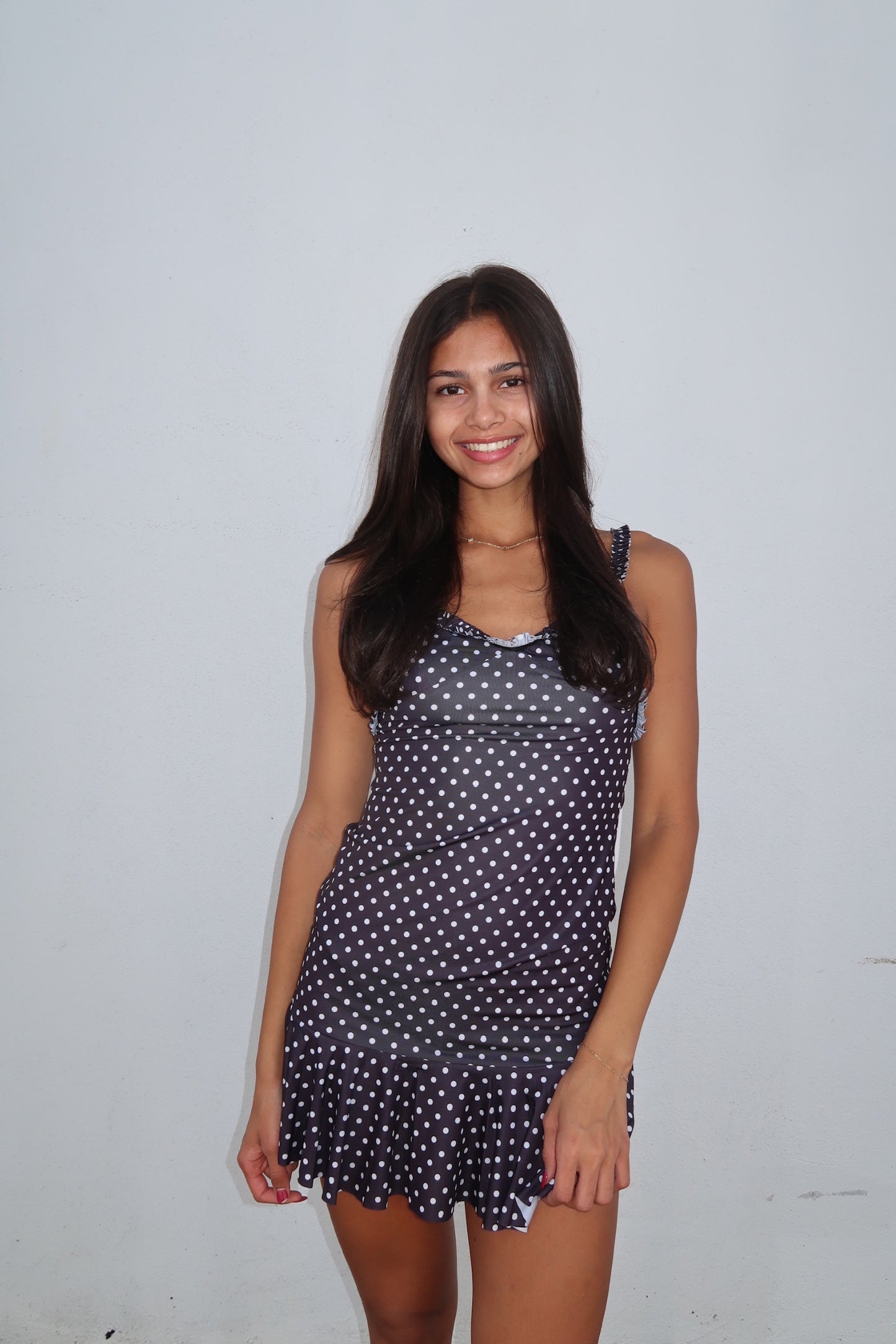 Blue Polka dot dress