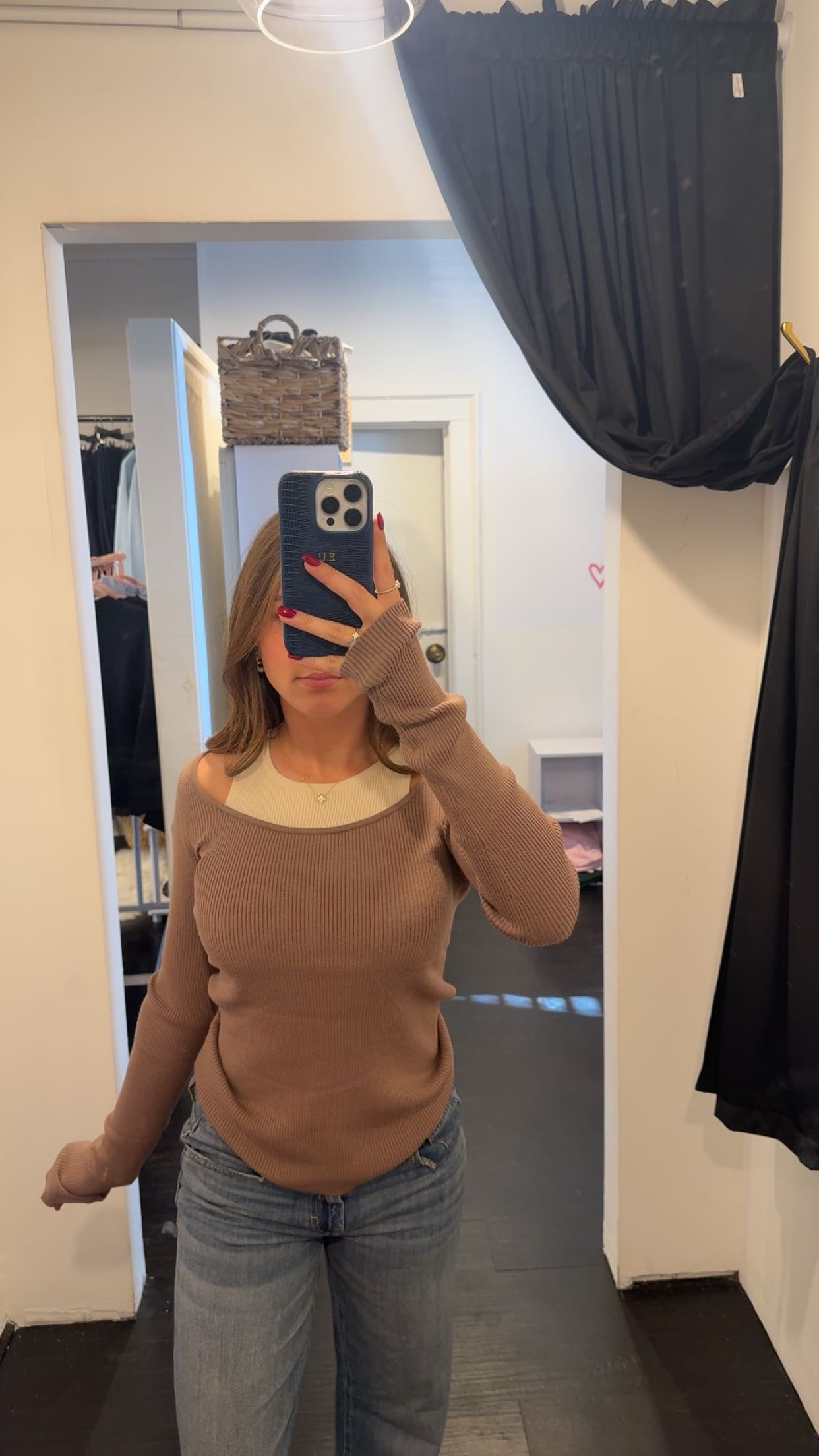 Brown Long sleeve/ tank top