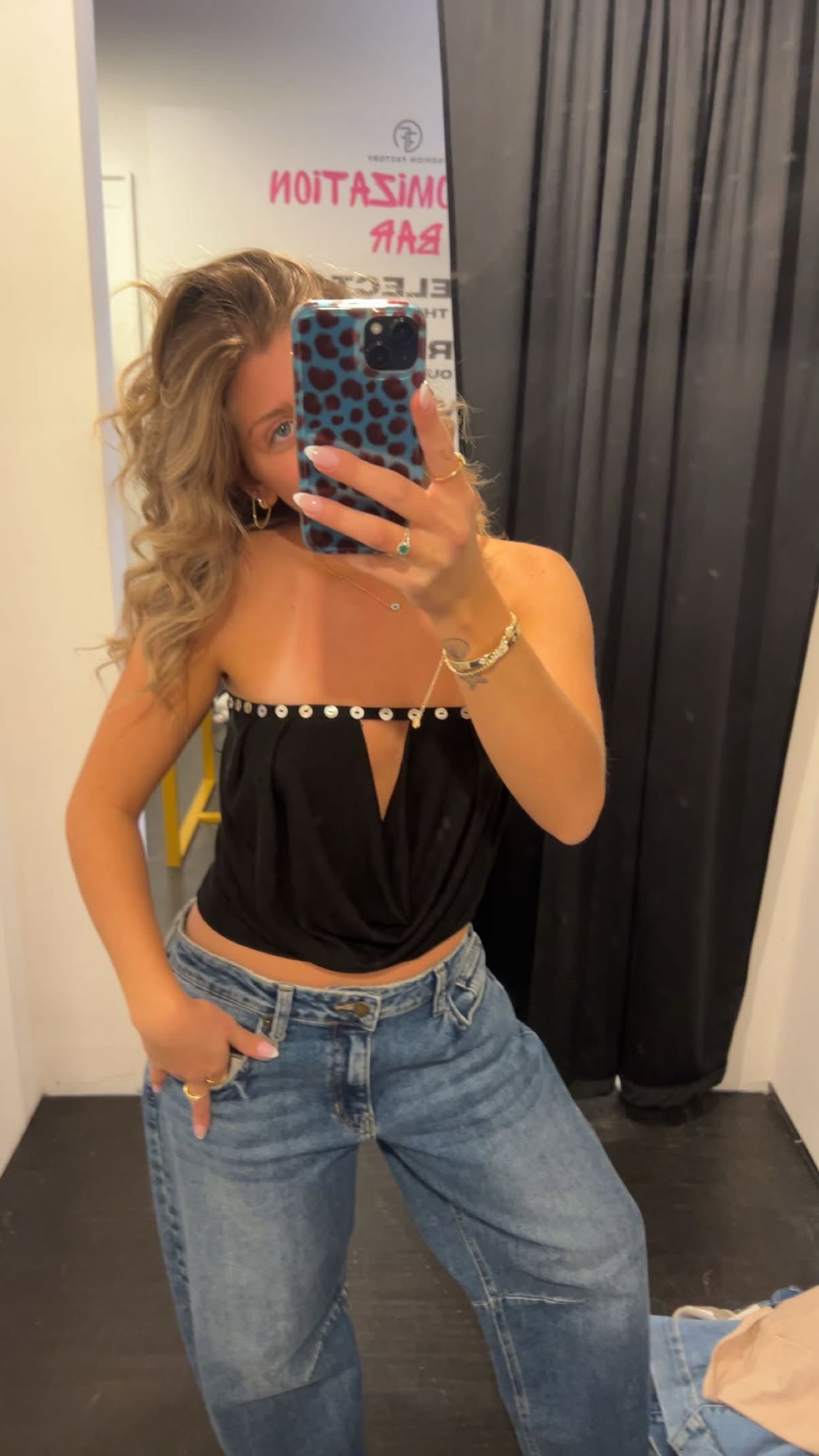 Beaded Black Top