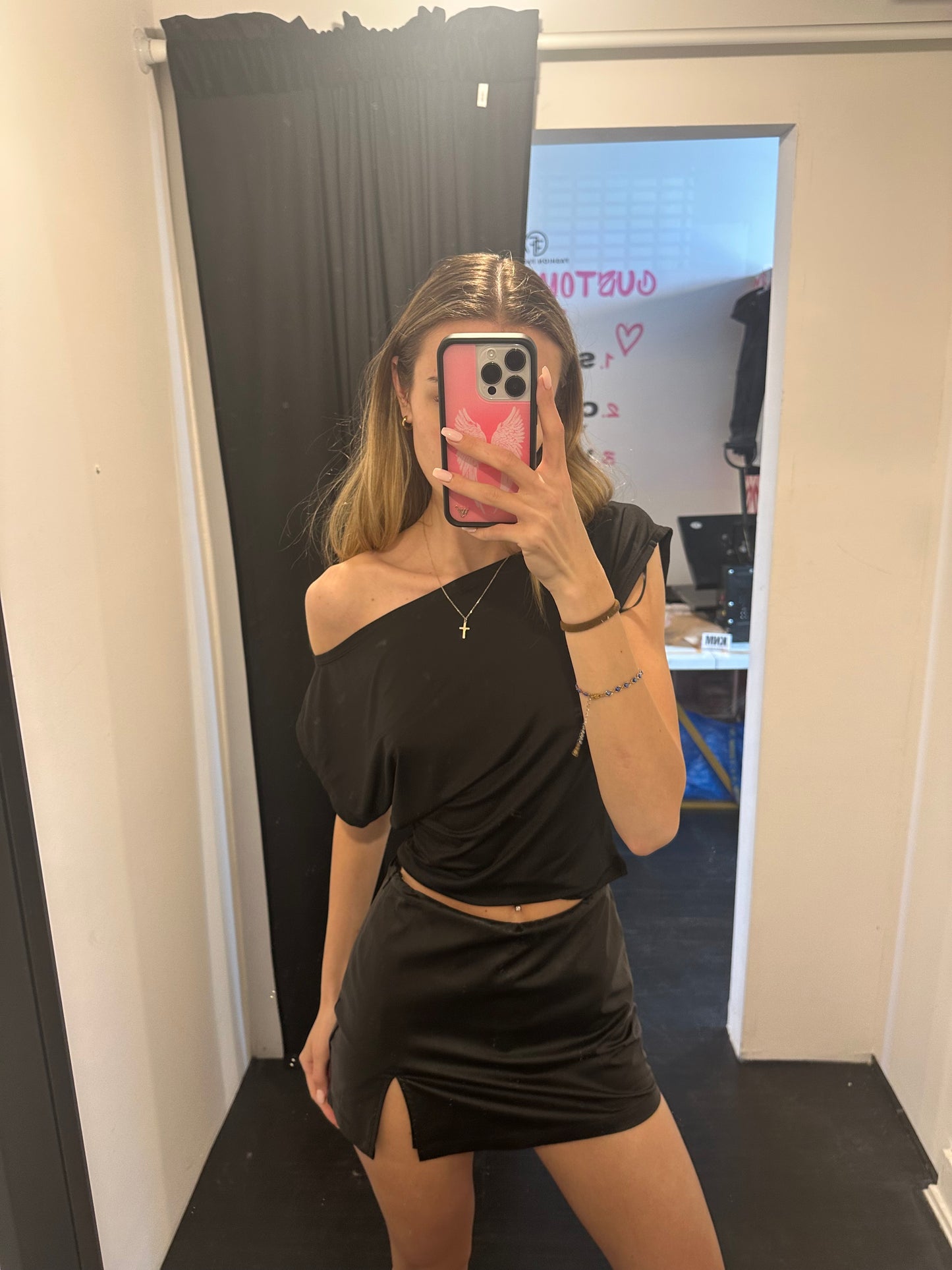 Black Leather Skirt