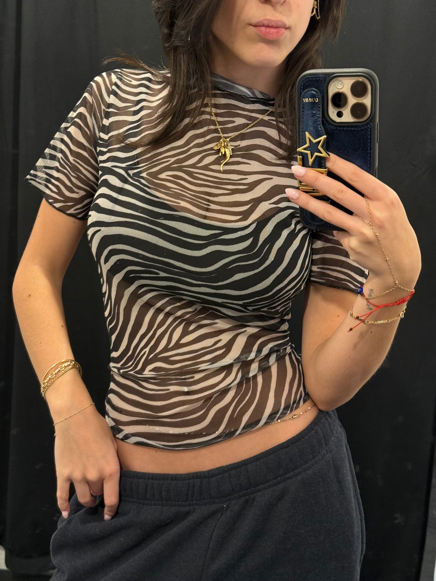 Cloudy Zebra Top