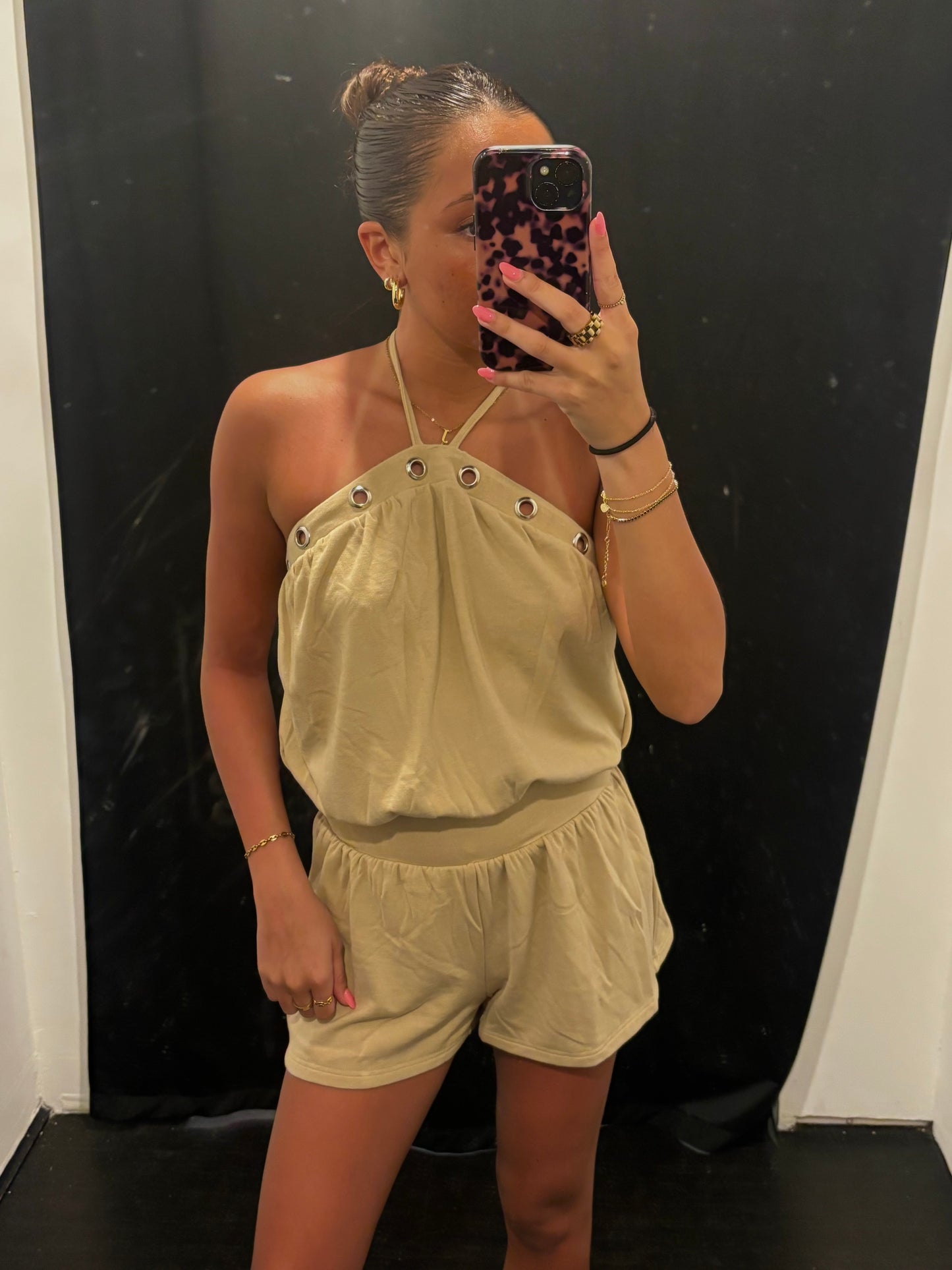 Tan Romper