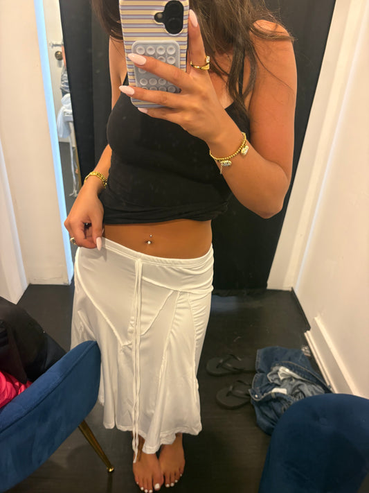 White midi skirt