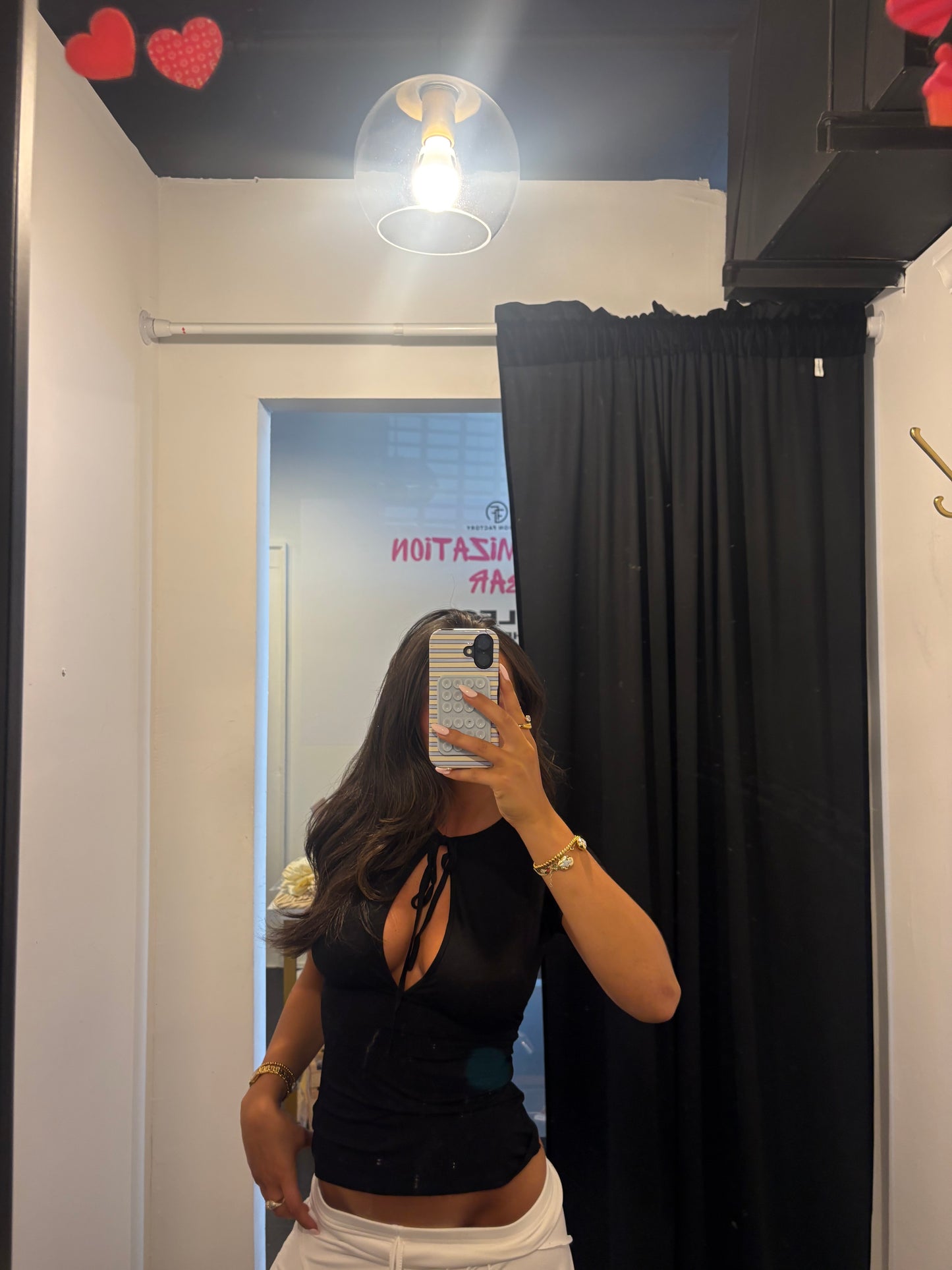 Black Peek-a-Boo Top