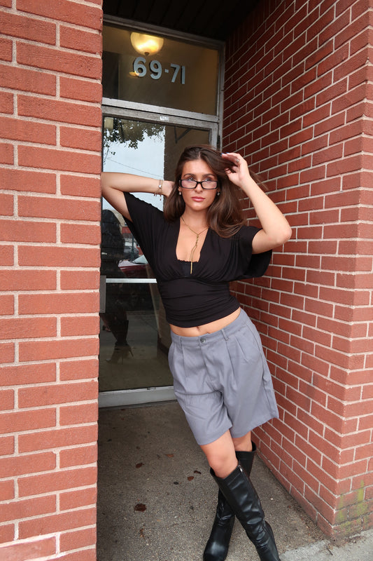 Grey Bermuda Shorts