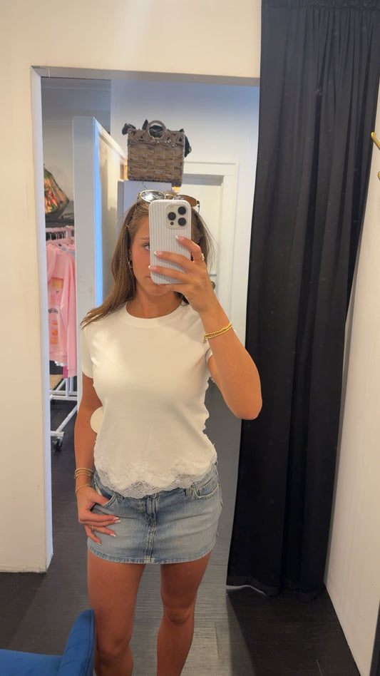 White Lace Tee