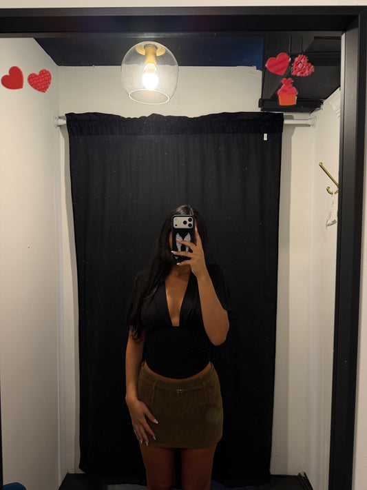 Suede Brown Skirt