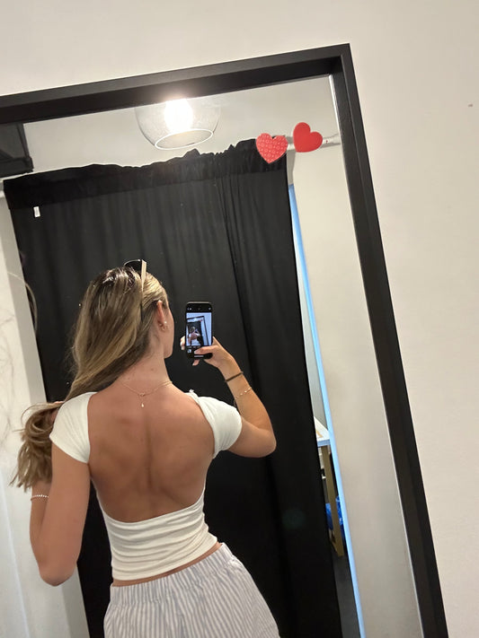 White open back top