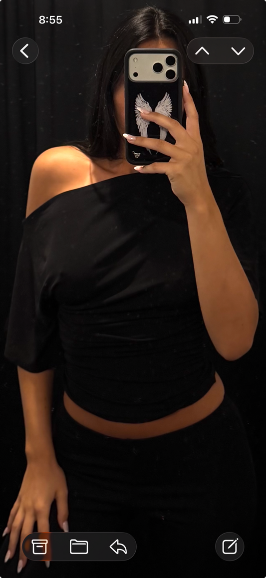 Off the Shoulder Black top